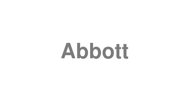How to Pronounce Abbott