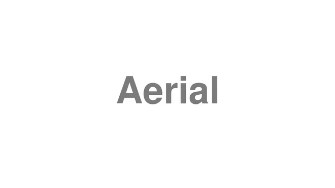 How to Pronounce Aerial