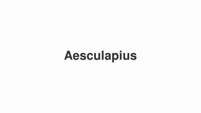 How to Pronounce Aesculapius