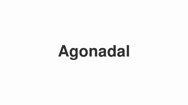 How to Pronounce Agonadal