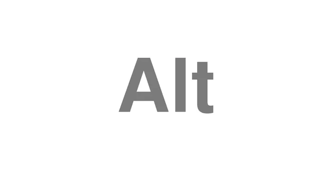 How to Pronounce Alt
