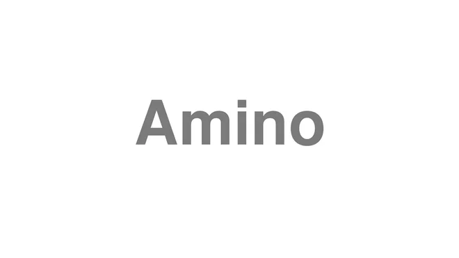 How to Pronounce Amino