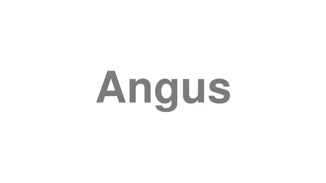 How to Pronounce Angus