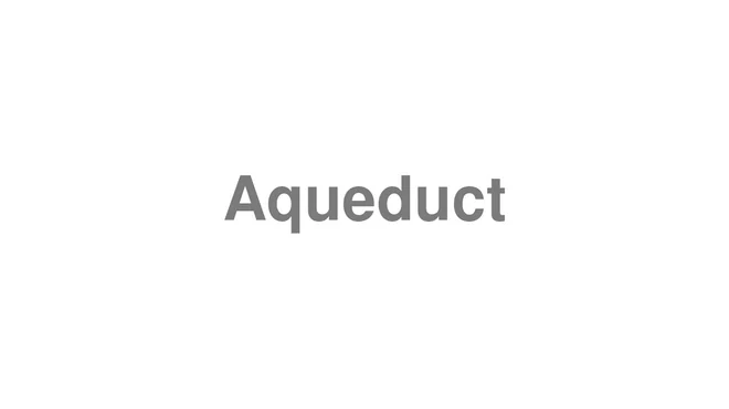 How to Pronounce Aqueduct