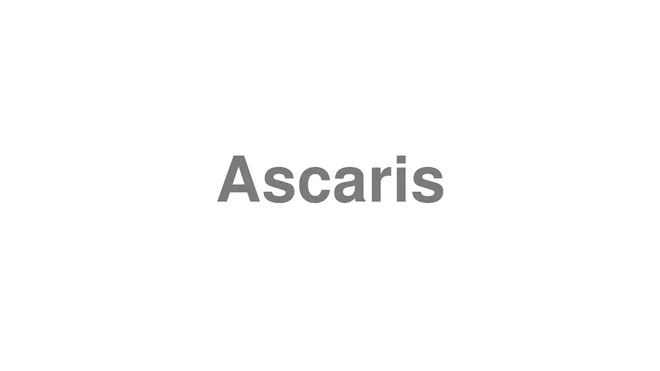 How to Pronounce Ascaris