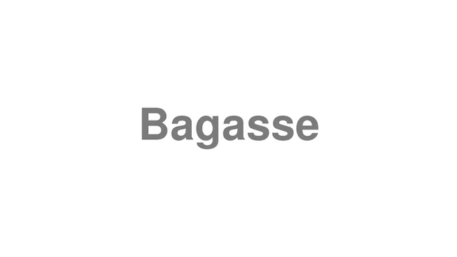 How to Pronounce Bagasse