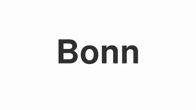 How to Pronounce Bonn