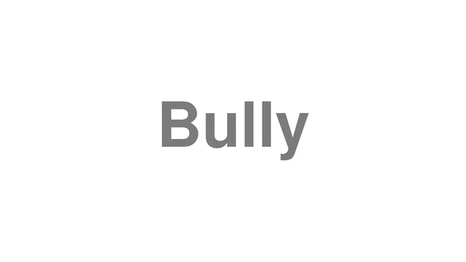 How to Pronounce Bully