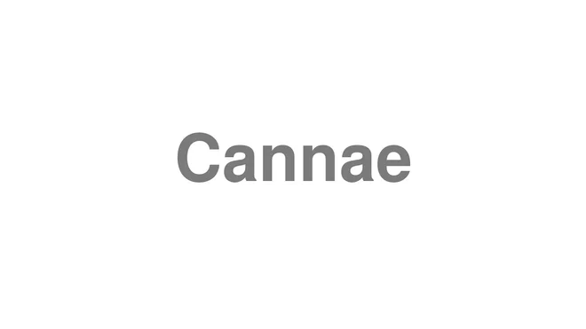 How to Pronounce Cannae