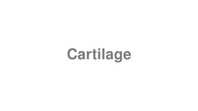 How to Pronounce Cartilage