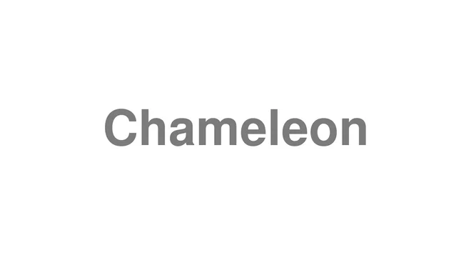 How to Pronounce Chameleon