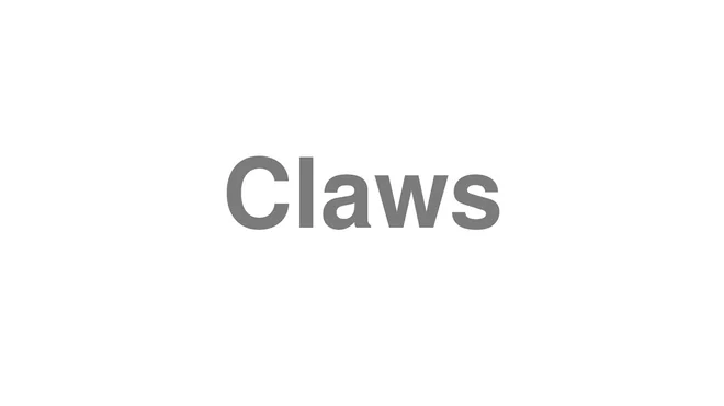 How to Pronounce Claws