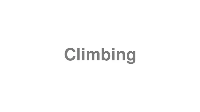 How to Pronounce Climbing