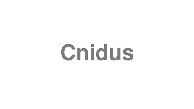 How to Pronounce Cnidus