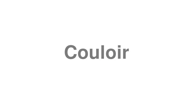 How to Pronounce Couloir