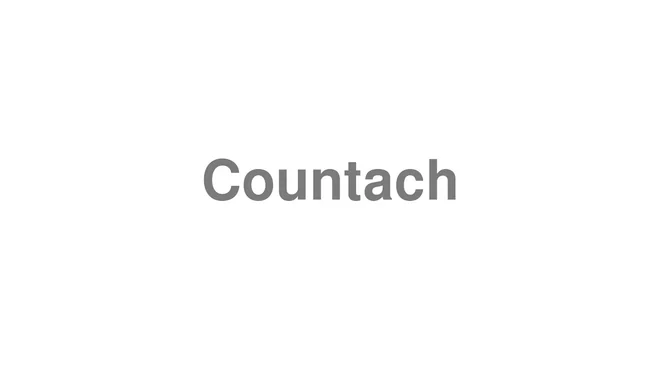 How to Pronounce Countach