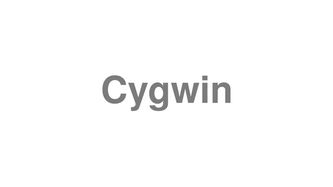 How to Pronounce Cygwin