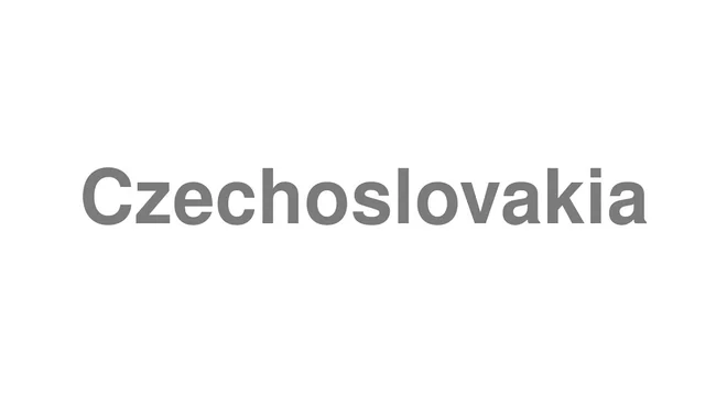 How to Pronounce Czechoslovakia