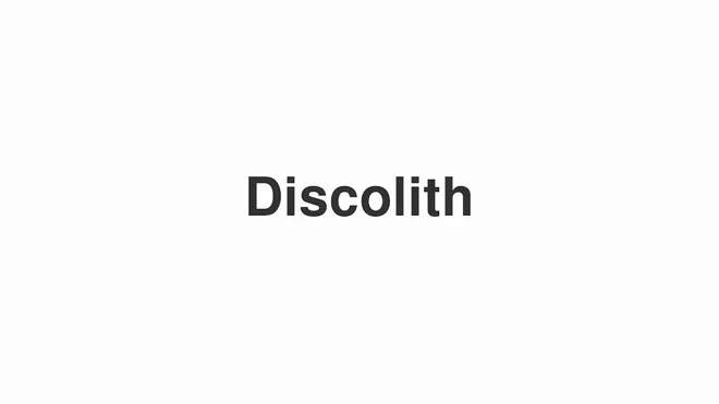 How to Pronounce Discolith