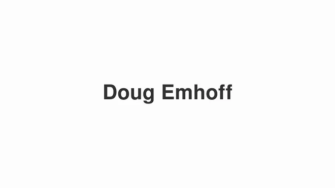 How to Pronounce Doug Emhoff