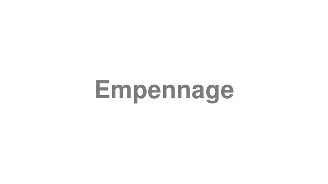 How to Pronounce Empennage