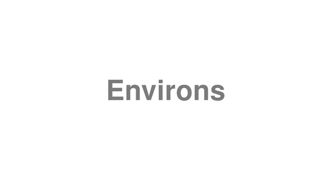 How to Pronounce Environs