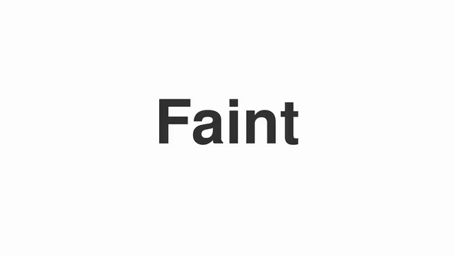 How to Pronounce Faint