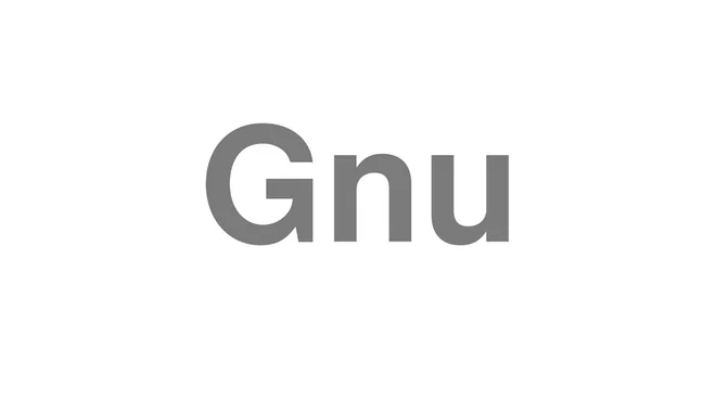 How to Pronounce Gnu
