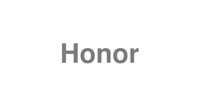 How to Pronounce Honor