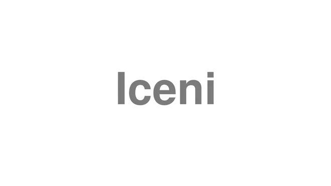How to Pronounce Iceni