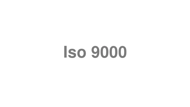 How to Pronounce Iso 9000