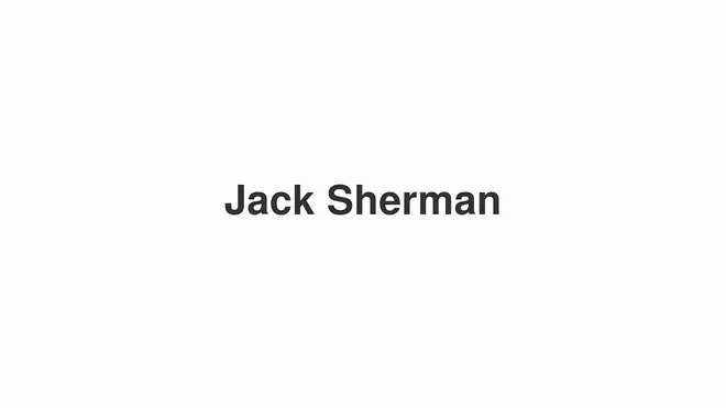 How to Pronounce Jack Sherman