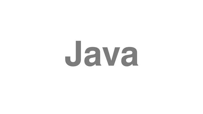 How to Pronounce Java