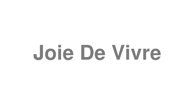 How to Pronounce Joie De Vivre