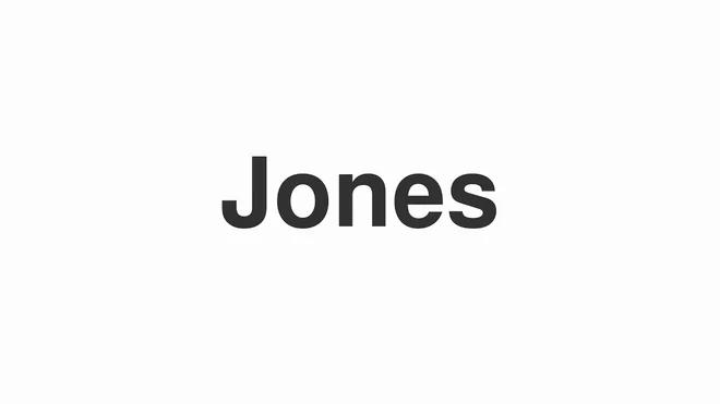 How to Pronounce Jones