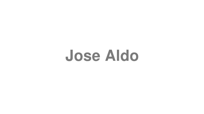 How to Pronounce Jose Aldo