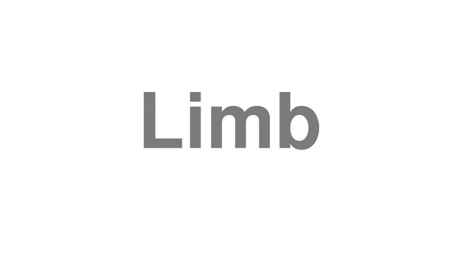 How to Pronounce Limb