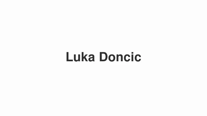 How to Pronounce Luka Doncic