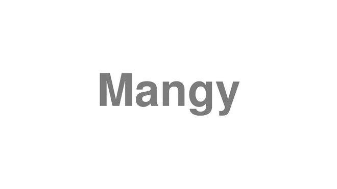 How to Pronounce Mangy