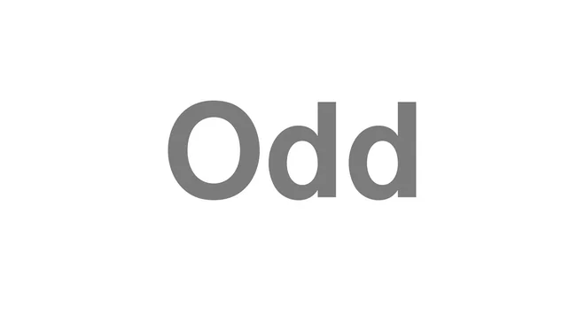 How to Pronounce Odd
