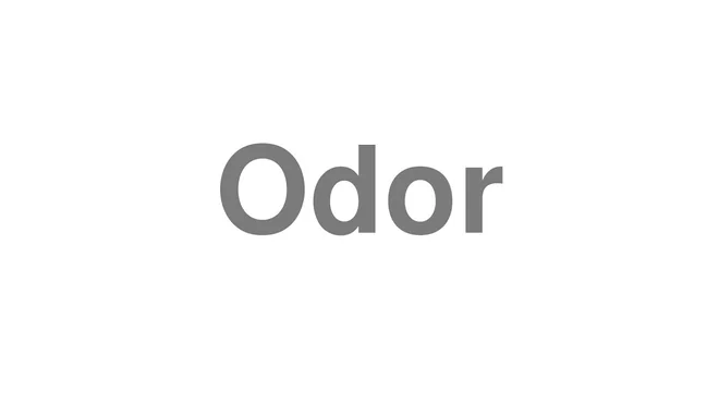 How to Pronounce Odor