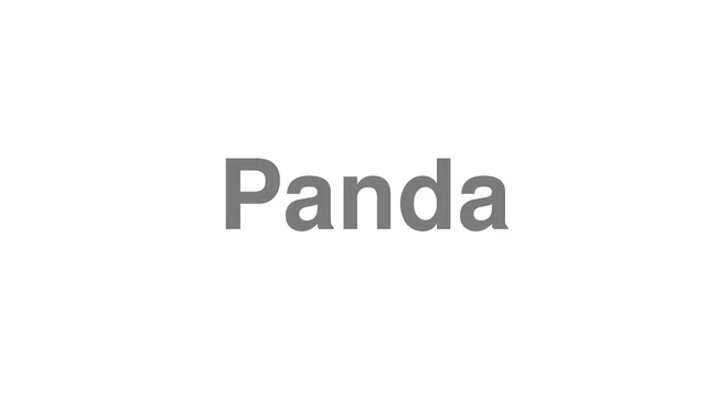 How to Pronounce Panda