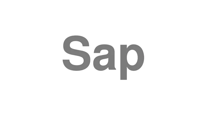 How to Pronounce Sap