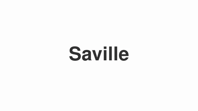 How to Pronounce Saville