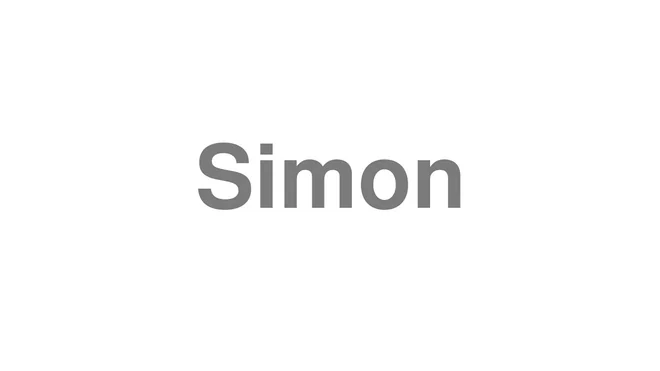 How to Pronounce Simon