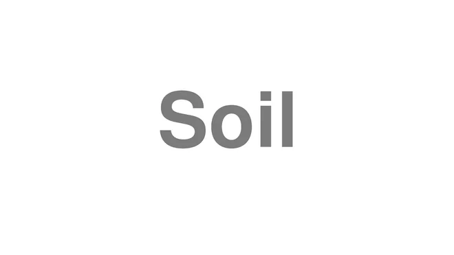 How to Pronounce Soil