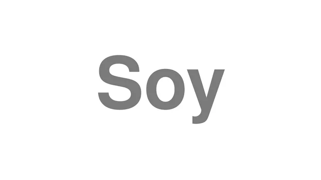 How to Pronounce Soy