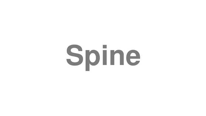 How to Pronounce Spine