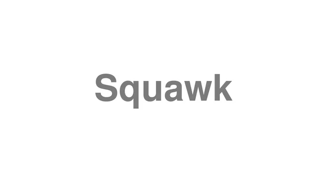 How to Pronounce Squawk