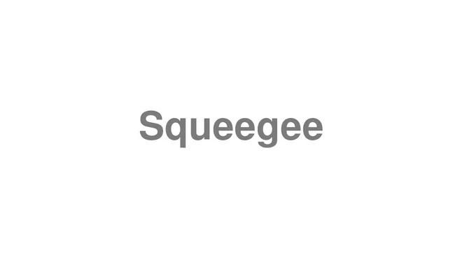 How to Pronounce Squeegee